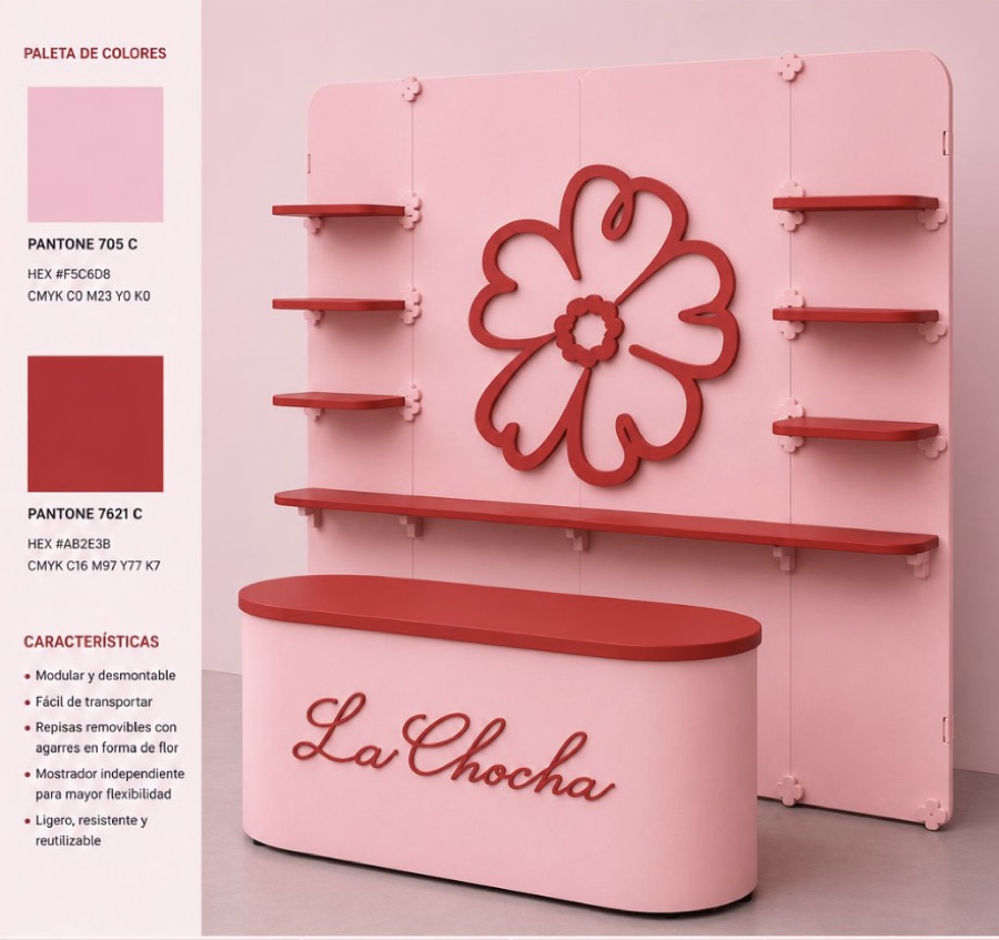 Mockup del pop-up de La Chocha
